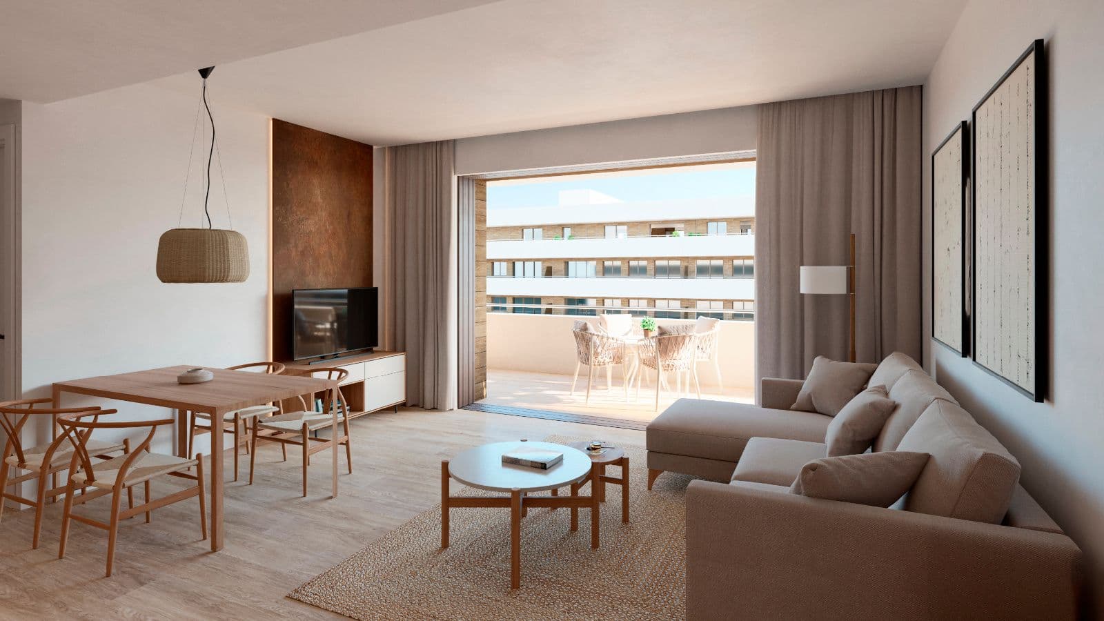 Piso a estrenar con terraza y zonas comunes en Moncófar (1º)