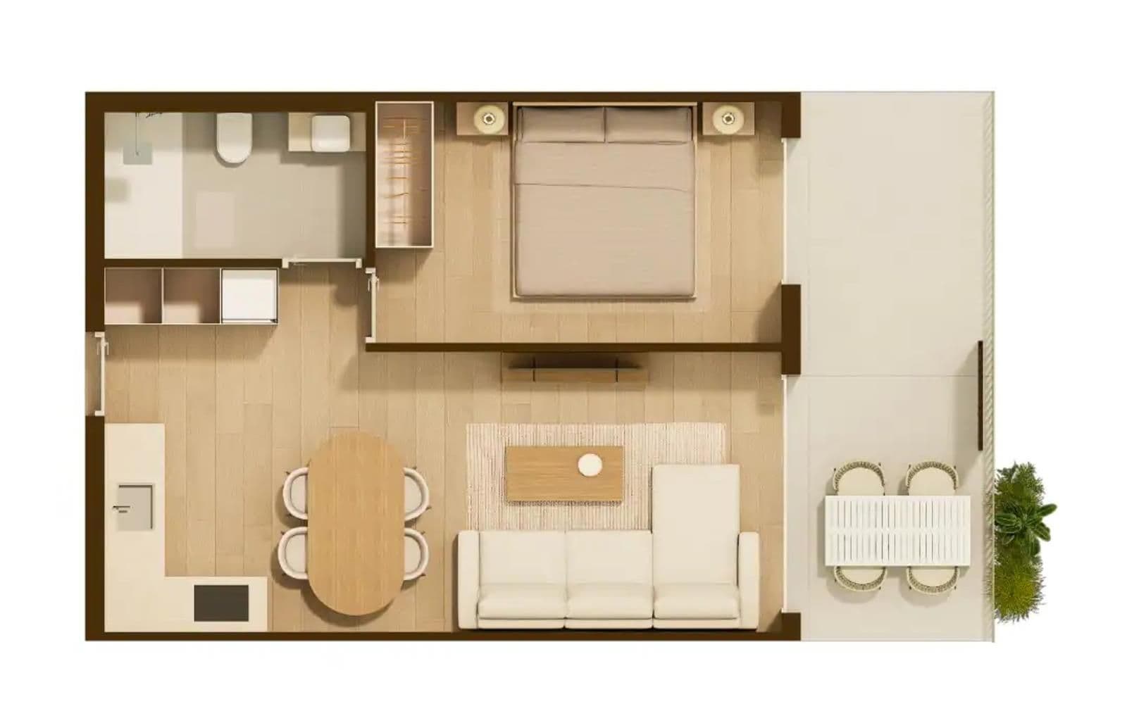 Apartamento 1 dormitorio en obra nueva Moncófar