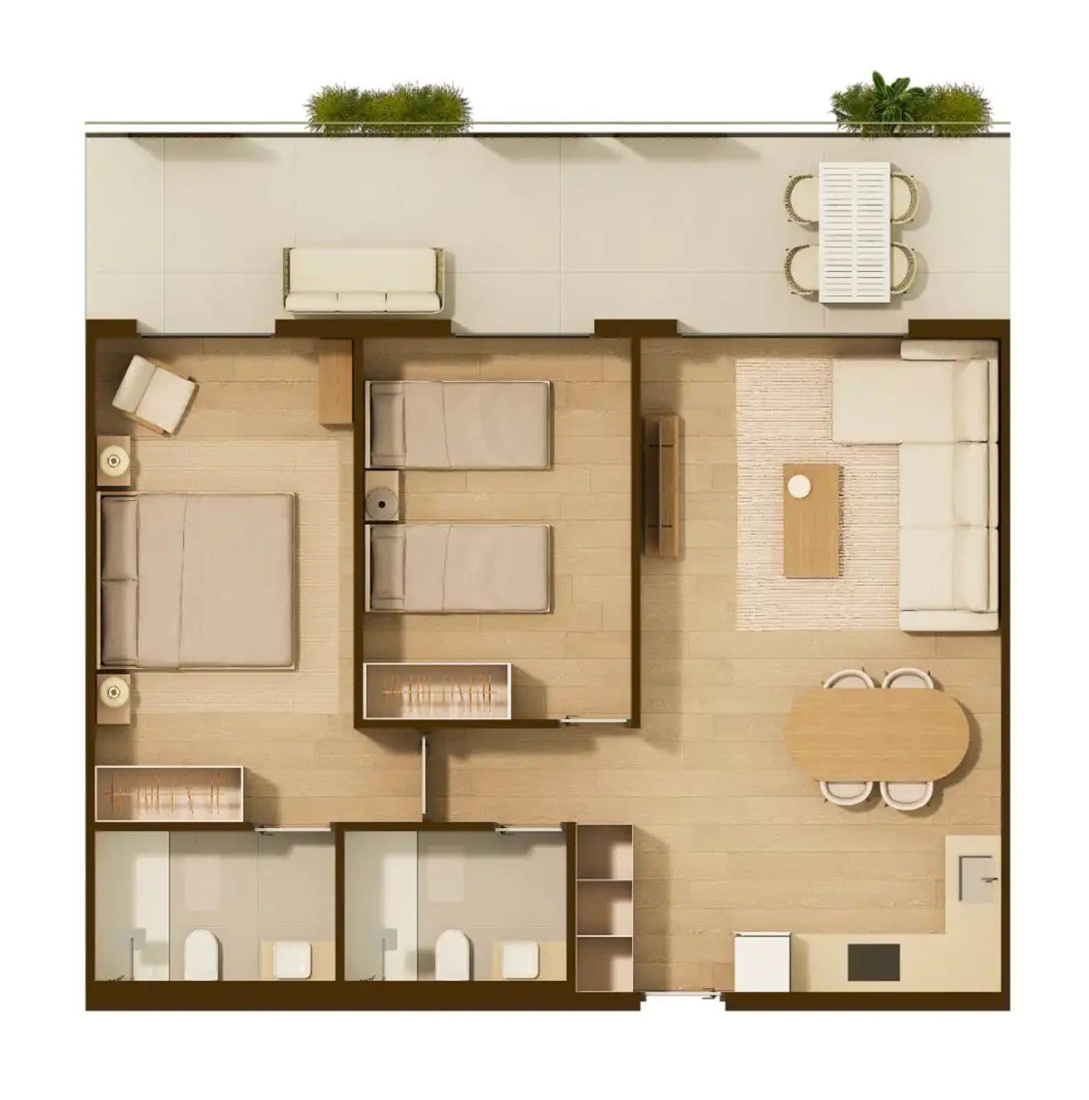 Apartamento 2 dormitorios en obra nueva Moncófar