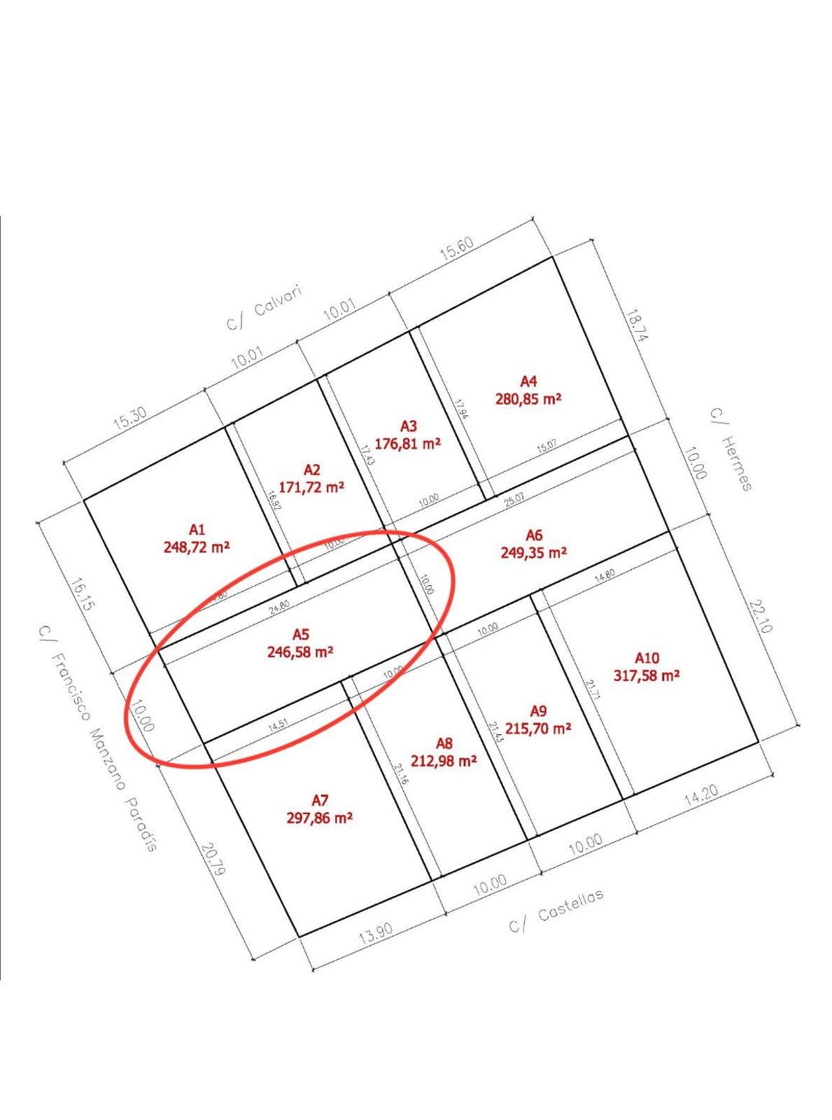 Solar urbano de 246,58 m² en Chilches para vivienda - 5